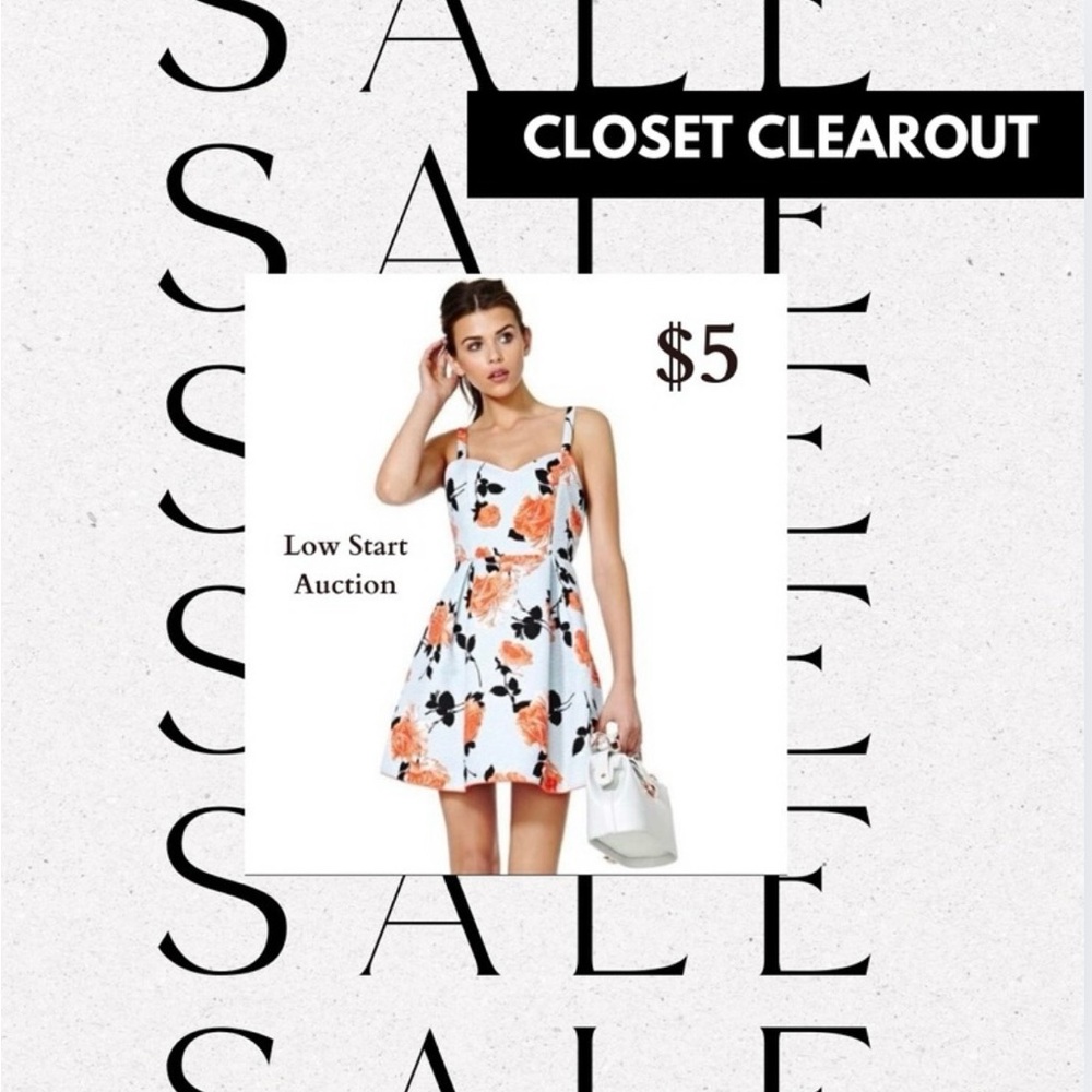 Silent Auction $5• Closet Clearout $5• Low starts $5/